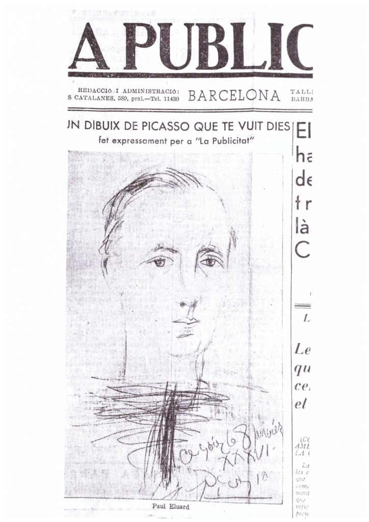 1936-1-17 Publicitat portrait Eluard